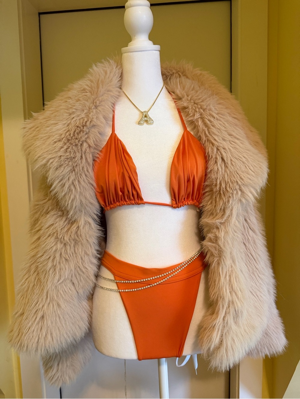 Princess Polly Valencia Faux Fur Jacket Beige